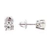 Image 2 : 14KT White Gold 0.94 ctw Diamond Solitaire Earrings