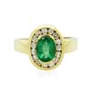 Image 1 : 18KT Yellow Gold 1.19 ctw Emerald and Diamond Ring