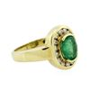 Image 2 : 18KT Yellow Gold 1.19 ctw Emerald and Diamond Ring