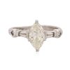 Image 1 : Platinum 1.40 ctw Marquise Cut Diamond Ring