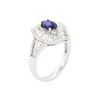 Image 3 : 14KT White Gold 1.01 ctw Sapphire and Diamond Ring