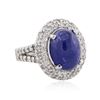 Image 2 : 14KT White Gold 8.71 ctw Tanzanite and Diamond Ring