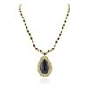 Image 2 : 14-18KT Yellow Gold 37.95 ctw Sapphire and Diamond Necklace