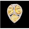 Image 1 : 14KT Yellow Gold 5.33 ctw Citrine and Diamond Ring