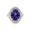 Image 1 : 18KT White Gold 7.65 ctw Tanzanite and Diamond Ring