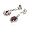 Image 2 : 14KT White Gold 5.56 ctw Ruby and Diamond Earrings