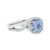 Image 2 : 14KT White Gold 1.60 ctw Tanzanite and Diamond Ring