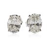 Image 1 : 14KT White Gold 1.07 ctw Diamond Stud Earrings