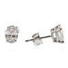 Image 2 : 14KT White Gold 1.07 ctw Diamond Stud Earrings