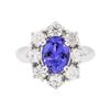 Image 1 : 14KT White Gold 2.70 ctw Tanzanite and Diamond Ring