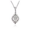 Image 2 : 18KT White Gold 0.80 ctw Diamond Pendant with Chain