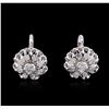 Image 1 : 14KT White Gold 1.10 ctw Diamond Earrings