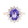 Image 1 : 14KT Rose Gold 2.06 ctw Tanzanite and Diamond Ring