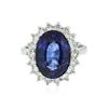 Image 1 : 14KT White Gold 7.17 ctw Sapphire and Diamond Ring