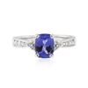 Image 1 : 14KT White Gold 1.58 ctw Tanzanite and Diamond Ring