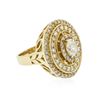 Image 2 : 14KT Yellow Gold 1.38 ctw Diamond Ring