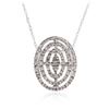 Image 2 : 14KT White Gold 0.33 ctw Diamond Pendant With Chain