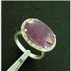 Image 1 : Very Fancy 11.99 ctw. Genuine Ruby & Diamond Ring in Sterling Silver