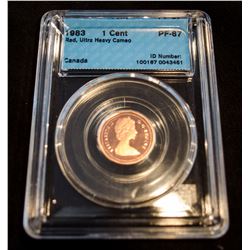 1983 Canada 1 Cent - CCCS PF-67 RED Ultra Heavy Cameo