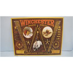 WINCHESTER REPEATING ARMS CO. TIN REPRODUCTION AMMO SIGN