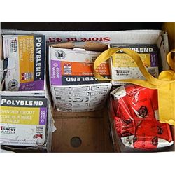 BOX OF ASSORTED POWDER GROUT