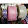Image 1 : WIRED RIBBON - 1-(1 ½"  X 25 YRDS) LAVENDAR, 2-(2.5" X 25 YRDS) PASSION PINK & CREAM = 3 TTL