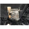 Image 2 : LIMITED EDTION BRONZE MUG - BUFFALO HEAD - WITH WOOD HANDLE - 176/500 - SIGNED - G. WAGNER '78