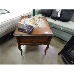 FRENCH PROVINCIAL END TABLE - 1 DRAWER