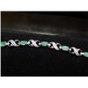 Image 1 : BRACLET - EMERALD & DIAMOND STUDDED  - 6CT - INFINITY DESIGN - INCLUDES CERTIFICATE $550