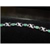 Image 1 : BRACLET - EMERALD & DIAMOND STUDDED  - 6CT - INFINITY DESIGN - INCLUDES CERTIFICATE $550