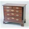 Image 1 : A George III mahogany chest of two short and three long graduated drawers fitted brass loop handl...