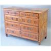Image 1 : An 18th century South Italian walnut and crossbanded commode the top with two circular starburst...