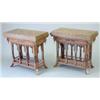Image 1 : A pair of Syrian games tables elaborately inlaid in various woods and mother of pearl with swivel...