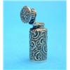 Image 1 : A late Victorian silver scent flask, with scroll decoration, 2 ins....