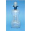 Image 1 : An Edwardian silver mounted ribbed glass decanter....