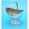 Image 1 : An Old Sheffield plate sugar basket of demi fluted elliptical form....