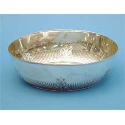 A German 800 standard bowl with demi-fluting and acanthus decoration....