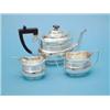 Image 1 : A George V 3 piece silver tea set of rounded rectangular form, Sheffield 1918, (Gross 24 oz.)...