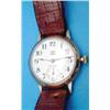 Image 1 : A gentlemans rolled gold Waltham Cross wrist watch with enamelled Arabic dial and subsidiary seco...