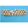 Image 1 : A French gold flexible bracelet, of faceted hexagonal linking, 47.2grms...
