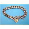 Image 1 : A 9ct gold curblink bracelet, with padlock clasp, 18.0grms...