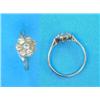 Image 1 : An 18ct white gold and platinum diamond set flowerhead cluster ring...