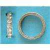 Image 1 : A platinum full eternity ring, carre set with 17 brilliant cut diamonds, size O...