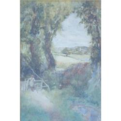 David Woodlock (1842-1929) Watercolour, "A Farmers Boy, ...near Stratford on Avon" Signed, artist...