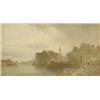 Image 1 : William Callow (1812-1908) Watercolour Interior of Havre Harbour, Signed, 10.5 x 19.5 ins....