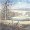 Image 1 : Rowland Hilder (1905-1993) Unframed gouache, Figures in an Autumn landscape, Signed, 19.5 x 19 in...
