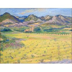 Frederick Gore (1913-) Oil on canvas, "Saint Berthe, Les Baux" Inscribed and dated 1960 verso, 25...