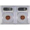 Image 2 : LOT OF ( 2 ) 1968-D LINCOLN CENTS PCGS MS-66 RED  SCARCE