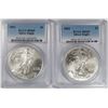 Image 1 : 2002 & 2003 AMERICAN SILVER EAGLES, PCGS MS-69