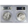 Image 2 : 2002 & 2003 AMERICAN SILVER EAGLES, PCGS MS-69